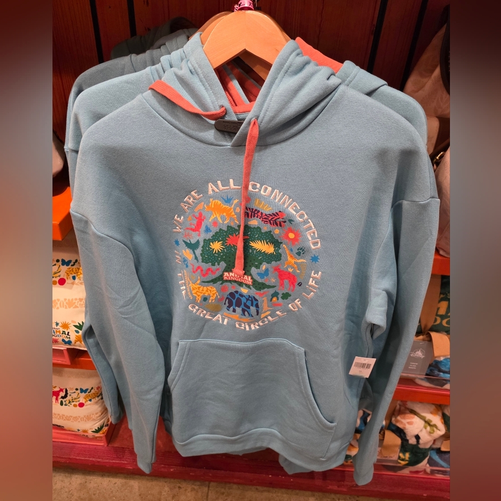 Animal Kingdom Disney Blue Hoodie with Colorful Print